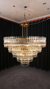 RHOEM <strong>Glass</strong> Marble Crystal Chandelier <strong>Ceiling</strong> <strong>Light</strong> <strong>for</strong> Living Room Staircase Chandelier Luxury Crystal Round Chandelier Custom - Product Image 5