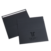 Enveloppe noire à déchirer format A4 personnalisé avec impression UV ponctuelle de logo Enveloppes en papier d'expédition express avec impression de logo personnalisé