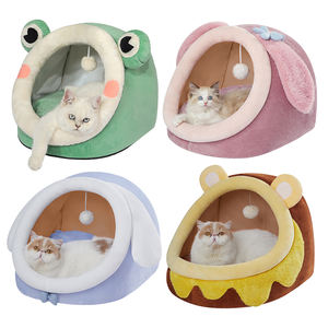 Nettes Katzen höhlen bett für Innen katzen, Katzen betten mit rutsch festem Boden, wasch bares abnehmbares Kissen, blau - Product Image 5