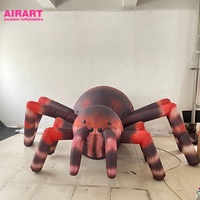 Décoration d'Halloween personnalisée, grande araignée gonflable noire de 3 mètres, araignée gonflable pour la pelouse, événement, décoration de maison hantée