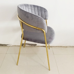 Chaise <span class=keywords><strong>de</strong></span> <span class=keywords><strong>Table</strong></span> à manger en fer forgé plaqué or nordique combinaison <span class=keywords><strong>fauteuil</strong></span> <span class=keywords><strong>de</strong></span> loisirs Simple pour café en ligne célébrité luxe - Product Image 6