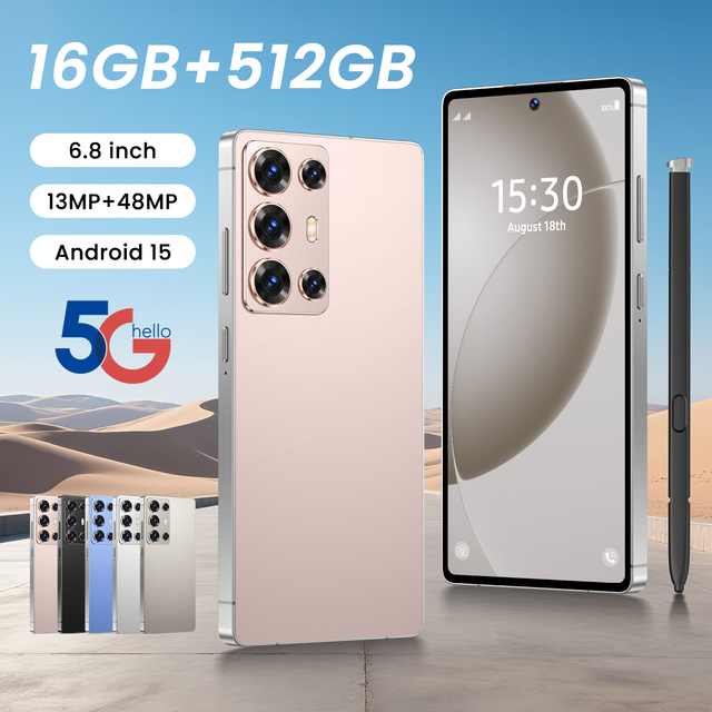 S6 5G Smartphone 2026 Hot 6.8 Inch 16GB+512GB 8000mAh Battery 8-Core Android Phone Dual SIM Global