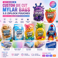 Sacs alimentaires en Mylar imprimés sur mesure, fournis directement par l'usine, pour chocolats et bonbons, étanches à l'humidité avec fermeture éclair et options personnalisées