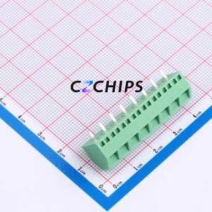 DB127S-5.08-8P-GN-S Screw Terminal Block Through hole Component (THT),P=5.08mm Connector 1x8P 5.08mm Green Through Hole - Product Image 2