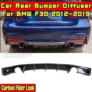 สำหรับ BMW F30 ปี 2012-2019 อุปกรณ์ตกแต่งรถยนต์ BMW F30 ชุดแต่งกันชนหลังลายคาร์บอนไฟเบอร์ สไตล์ MP สปอยเลอร์ ดิฟฟิวเซอร์ บอดี้คิท - Product Image 2