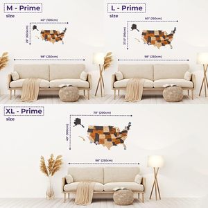 Mapa de Estados Unidos de Madera Hexagonal Pintado en 3D con Chinchetas y Colores Personalizables - Product Image 6
