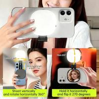 Prix d'usine Mini miroir magnétique portable avec lumière de remplissage Anneau lumineux LED pour un éclairage uniforme