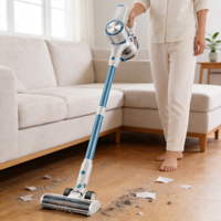 Aspirateur sans fil 38KPA pour poils d'animaux avec mode portatif pour sols durs, tapis et voitures