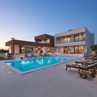 Villa moderne à deux étages, livraison rapide, solution tout-en-un, luxe, entièrement préfabriquée en béton préfabriqué, maison modulaire préfabriquée