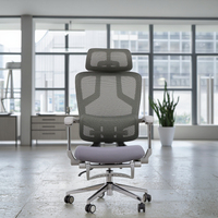 Chaise de bureau ergonomique moderne entièrement en maille, dossier réglable, hauteur du siège réglable, base en acier inoxydable - Direct usine, garantie 2 ans