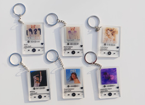 Llavero de acrílico con letras de canciones de amor al por mayor, recuerdo para coche - Product Image 5