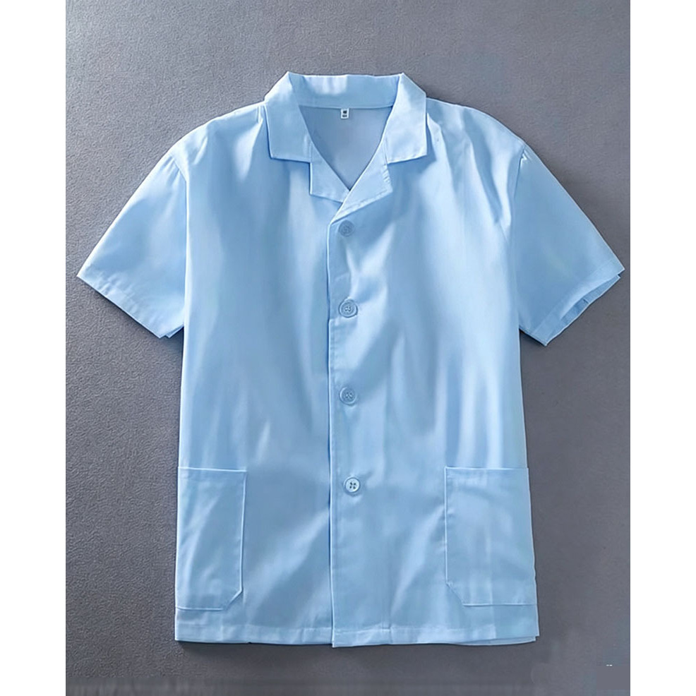 Blue short-sleeved shirt