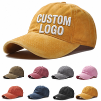 Casquette de baseball personnalisée avec broderie de logo, qualité acceptable, casquette en coton délavé, Gorras, casquette 3D Dad Hat, casquettes de sport pour hommes