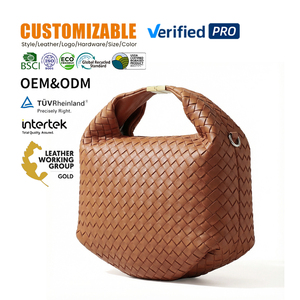 Sacs à main pour femmes, fabrication sur mesure OEM, petit sac à main tendance pour femme, sacs à main en cuir véritable tissé pour femmes, luxe - Product Image 1