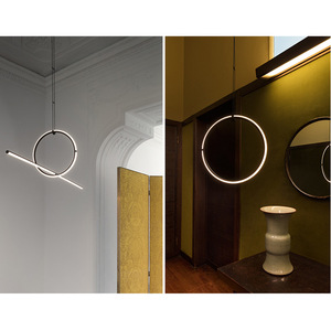 Lustre design minimaliste nordique pour la maison, unique, créatif, moderne, pour café, table, bar, long, élégant, restaurant moderne - Product Image 5