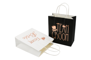 Wedding Theme <strong>Party</strong> <strong>Favour</strong> Treats Gift Paper <strong>Bags</strong> With Handle Goodie Gift Kraft Brown Rustic Paper <strong>Bag</strong> for Team Bride and Groom - Product Image 3
