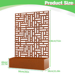Grand bac à plantes vertical suspendu en fer galvanisé de luxe - <span class=keywords><strong>Jardinière</strong></span> classique durable pour intérieur/extérieur pour centre commercial - Product Image 3