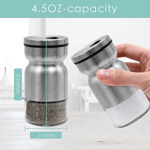 Ensemble salière et poivrière en acier inoxydable avec logo personnalisé contenant alimentaire distributeur d'épices pot pour le stockage échantillon gratuit - Product Image 4