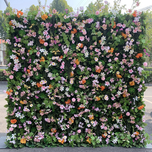 H-817 Hot Sale <strong>Wedding</strong> Roll up Flower Wall Roll up Artificial Flowers Wall Panel 8ft X 8ft Flower Wall <strong>Backdrop</strong> for <strong>Wedding</strong> - Product Image 1