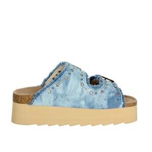 Sandali con Zeppa da Donna Colors Of California HC.BES41 in Denim con Plateau - Product Image 4