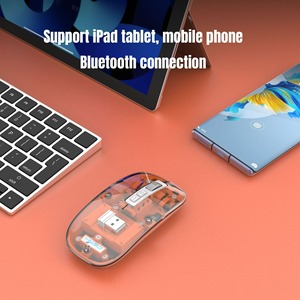 Ratón inalámbrico transparente, ratón Bluetooth de 3 modos, ratón portátil Silm recargable silencioso para ordenador portátil, PC, MacBook - Product Image 5