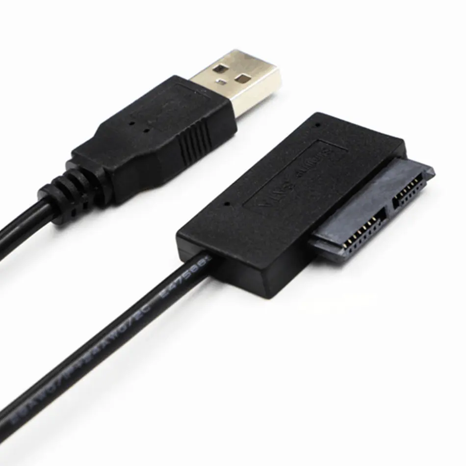 USB 2.0 to Mini Sata II 7+6 13Pin Adapter Converter Cable For Laptop CD/DVD ROM Slimline Drive Converter HDD Caddy