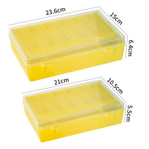 Новый утолщенный пластиковый рыболовный ящик для снастей, двухслойный, прозрачный, портативный, для хранения рыболовных приманок, для использования на озере - Product Image 5