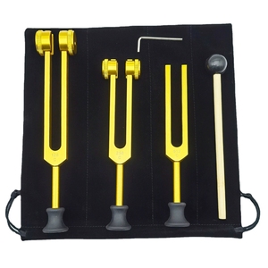 Juego de diapones profesionales de aleación de aluminio, kit de tres piezas en oro y plata con base - Product Image 5