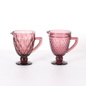 高級ヴィンテージワイングラス 厚いエンボス加工クリスタル 宴会用ゴブレット ホテル レストラン用 コンテンポラリーデザイン装飾カップ - Product Image 2