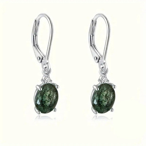 Orecchini Vintage a Goccia con Motivo Vegetale Acquatico per Donne, Gioielli Artistici Unici e alla Moda - Product Image 1