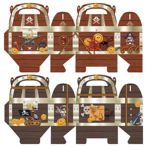 12 Sacchetti di Carta per Compleanno a Tema Pirata, Scatole Personalizzate per Caramelle, Decorazioni per Feste di Compleanno, Sacchetti Regalo Pirati dei Caraibi - Product Image 2