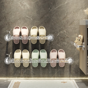 Hot Sale High Quality <b>Wall</b> <b>Mounted</b> <b>Shoes</b> Organizer bar Rack Nail Free Behind Door Bathroom <b>Shoes</b> <b>Storage</b> Rack - Product Image 5