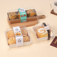 Boîtes d'emballage personnalisées en kraft marron et blanc avec couvercles transparents sécurisés, étanches, jetables, avec pelliculage mat pour bases de sushi