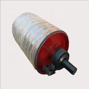Резиновый несущий Натяжной Электрический ролик и ремень стальной барабан хвостовой шкив конвейер для продажи