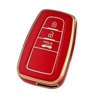 Protection de clé à distance antichoc en TPU haute transparence pour Toyota Avalon CHR Land Cruiser Prado avec trou pour porte-clés