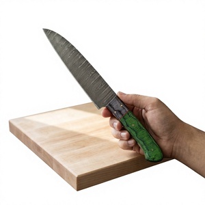 Juego de Cuchillos de Cocina de Acero de Damasco de 5 Piezas con Mango de Madera, Cuchillos de Chef de Hoja Recta, Hoja Pulida, Ambidiestros, Alta Calidad, 58-60HRC - Product Image 5