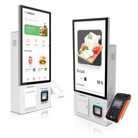 Kiosque de paiement extérieur étanche personnalisé, distributeur automatique de billets 21,5 pouces, écran tactile, fonction SDK, montage mural, Intel