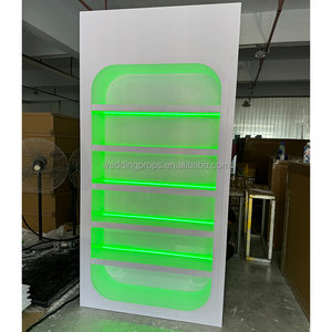 Soporte de <span class=keywords><strong>Vino</strong></span> Acrílico con Luces LED para Exhibición de Champán en Paredes, Ideal para Bodas y Eventos, <span class=keywords><strong>Precio</strong></span> de Fábrica - Product Image 2