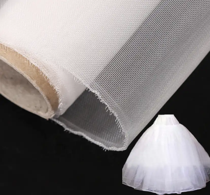Жесткая сетчатая ткань для кринолинового подъюбника свадебного платья