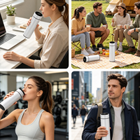 Mug isotherme intelligent en acier inoxydable 500 ml avec affichage numérique, tasse à café PC, indicateur de température LED, sublimation intelligente 304