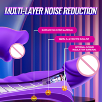 Masseur en silicone en forme de U 3-en-1, rechargeable par USB, conception multi-modes avec 7 fonctions de tapotement, de vibration et de léchage