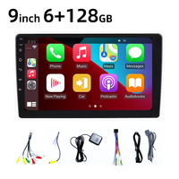 9/10 Inch Portable 2 Din Touch Screen Radio with Android Auto CarPlay GPS DSP-All RAM/ROM for Player