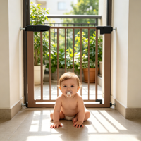 Barrière de sécurité rétractable pour enfants, bébés, tout-petits et animaux domestiques, sans perçage, avec indication de couleur, pour portes et escaliers