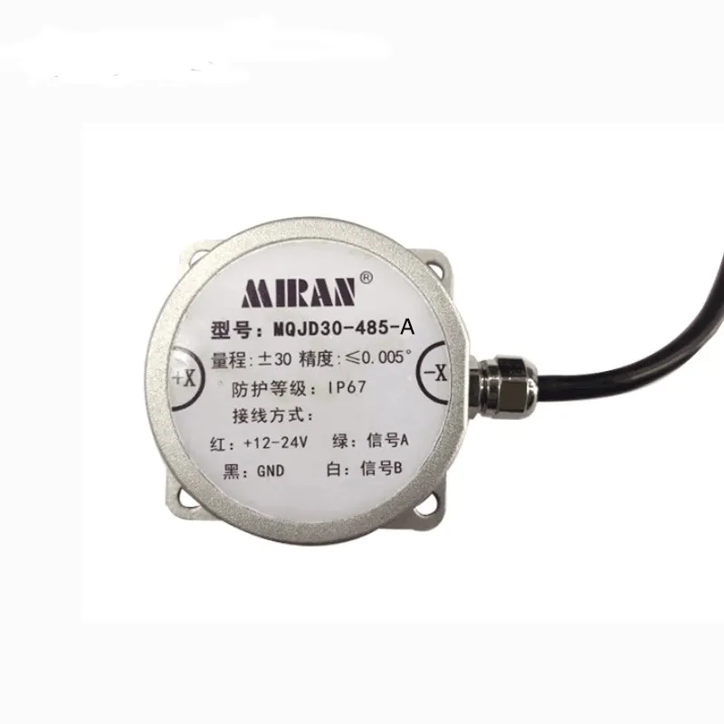 MIRAN MQJD30 Đơn Axis Thước Đo Cảm Biến Độ Nghiêng Điện Áp Hiện Tại RS485 Đầu Ra IP67 Bảo Vệ Tiêu Đề Góc Cảm Biến/Inclinomet