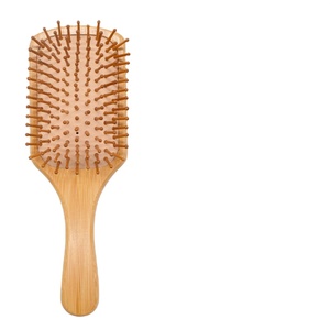 Spazzola per Paddle rettangolare in bambù naturale spazzola per massaggio ecologica spazzola districante per capelli grande - Product Image 1