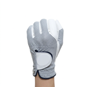 Guante de Golf Transpirable Premium para Mano Derecha, Gris Blanco, Microfibra Antideslizante, Cierre de Gancho y Bucle, Unisex, Deportivo - Product Image 1
