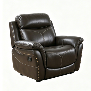 Sofá Seccional Moderno de Cuero Sintético con Seis Asientos, Reclinable y Extensible, para Sala de Estar, Muebles para el Hogar - Product Image 6