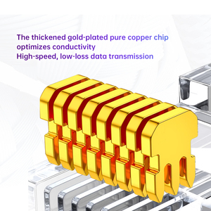Đầu nối <span class=keywords><strong>RJ45</strong></span> <span class=keywords><strong>8P8C</strong></span> Sipu UTP CAT5 <span class=keywords><strong>CAT6</strong></span> cho cáp mạng, đầu nối cáp Lan - Product Image 2