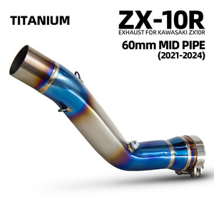 Tubo de Escape ZX10R para <span class=keywords><strong>Kawasaki</strong></span> <span class=keywords><strong>ZX10RR</strong></span> ZX-10R/10RR 2021-2026, Kit de Escape para Motocicleta, Tubo Adaptador Super Racing de 60MM - Product Image 1