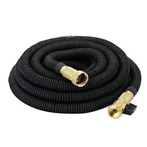 50ft <span class=keywords><strong>Tuyau</strong></span> D'<span class=keywords><strong>arrosage</strong></span> Extensible <span class=keywords><strong>Tuyau</strong></span> D'eau avec Triple Noyau <span class=keywords><strong>En</strong></span> Latex 3/4 "Raccords <span class=keywords><strong>En</strong></span> Laiton Massif Extra Fort Tissu Extérieur - Product Image 1
